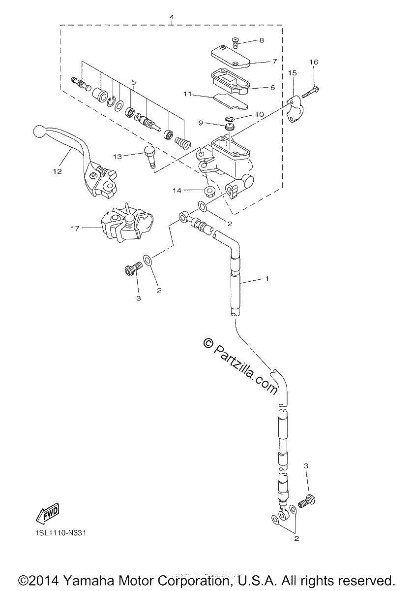 Diagrama de FRONT MASTER CYLINDER