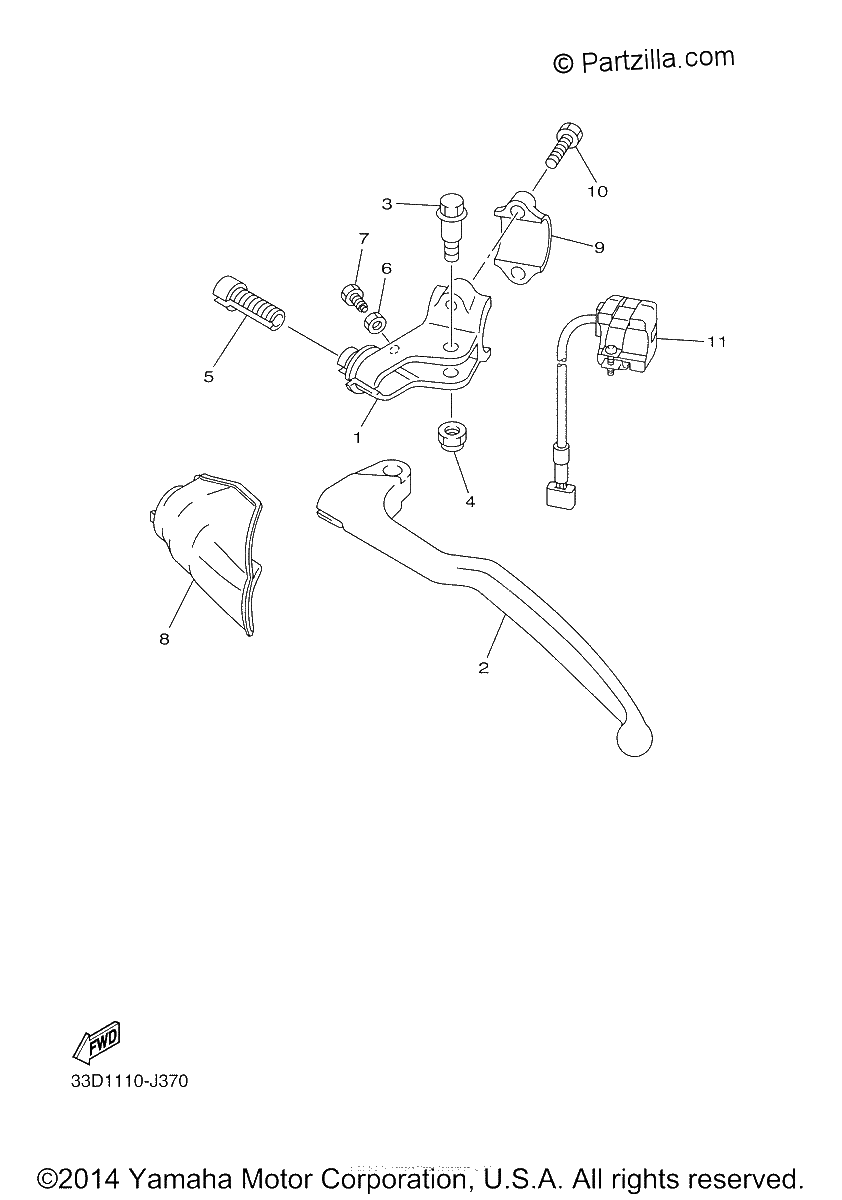 Diagrama de HANDLE SWITCH LEVER