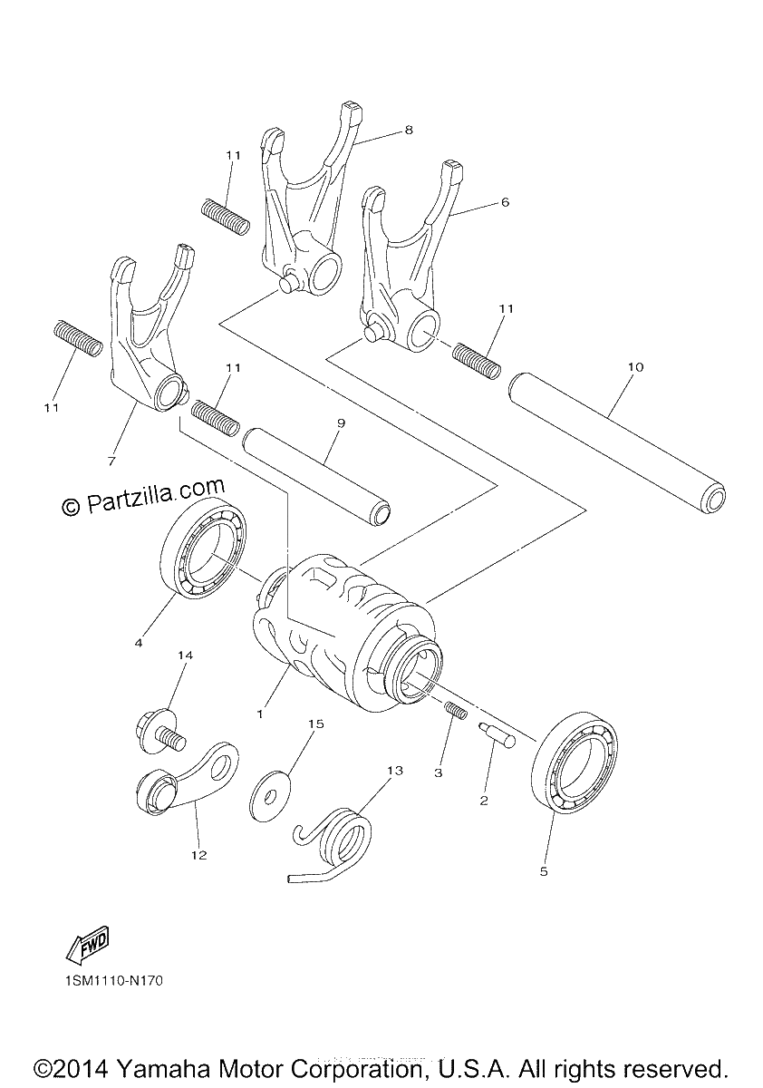 Diagrama de SHIFT CAM FORK