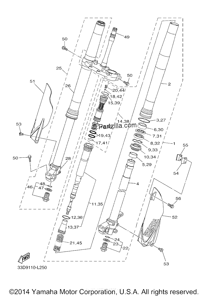 Diagrama de FRONT FORK
