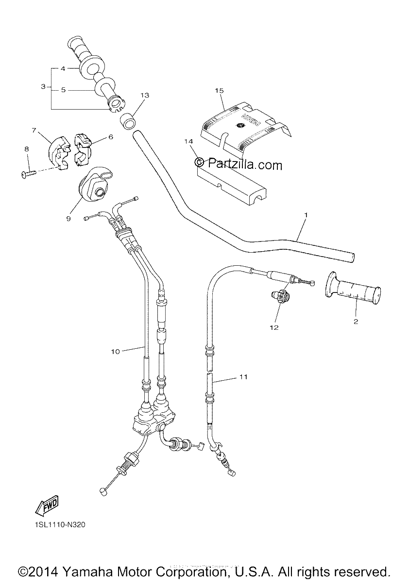 Diagrama de STEERING HANDLE CABLE