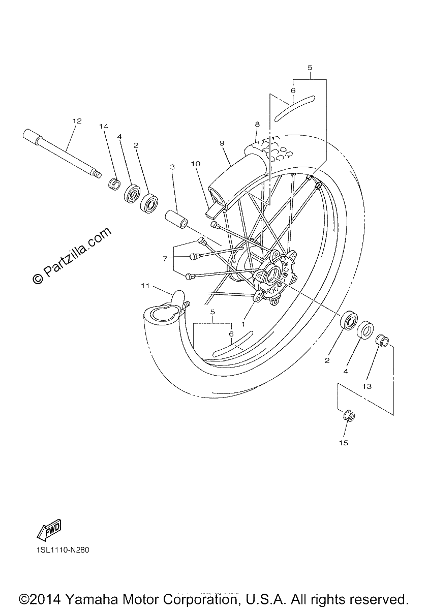Diagrama de FRONT WHEEL