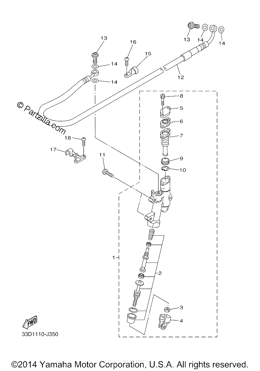 Diagrama de REAR MASTER CYLINDER
