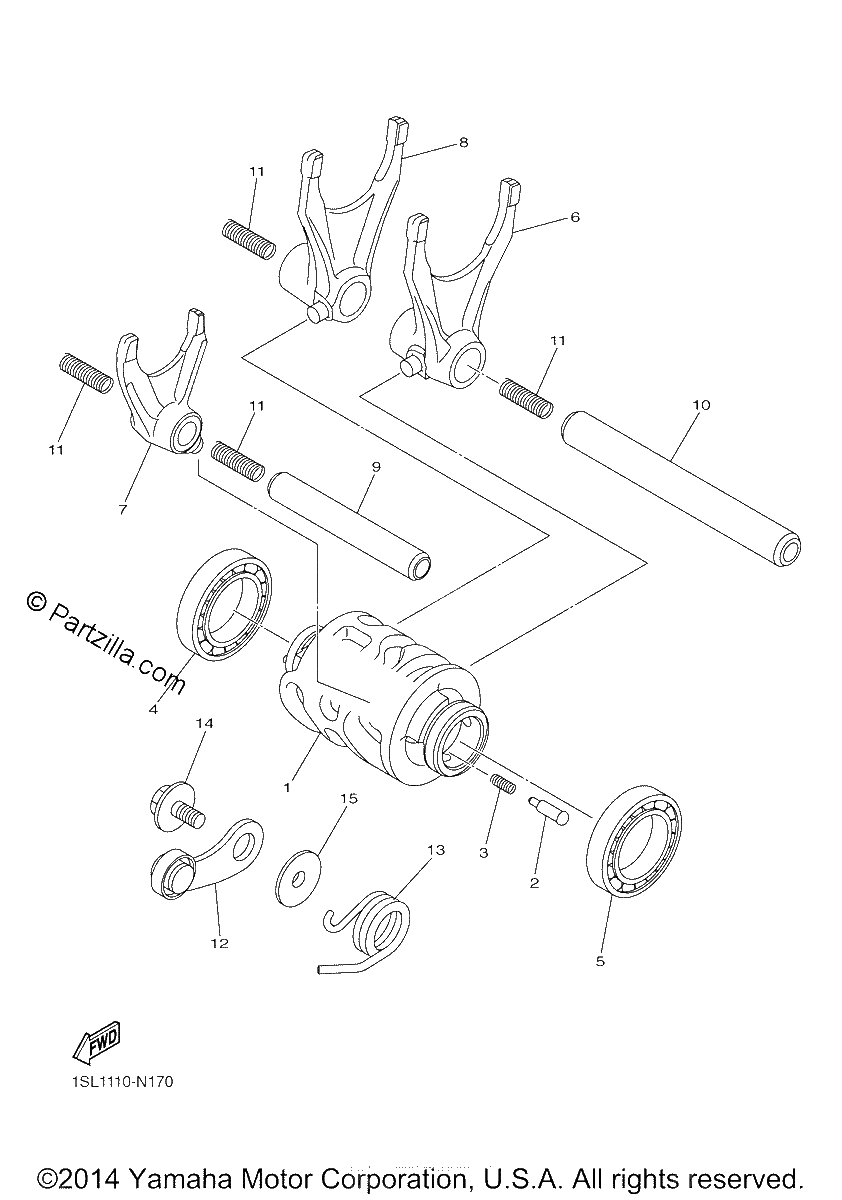 Diagrama de SHIFT CAM FORK