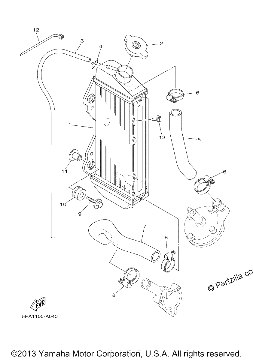 Diagrama de RADIATOR HOSE