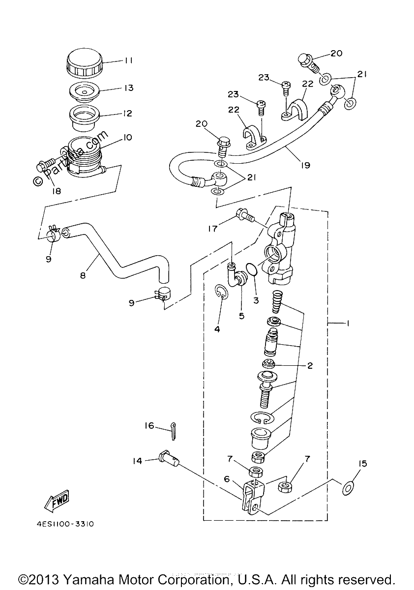 Diagrama de REAR MASTER CYLINDER
