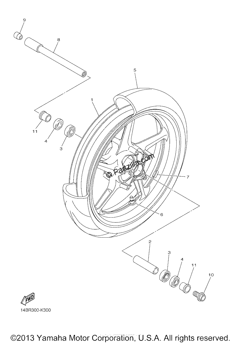 Diagrama de FRONT WHEEL
