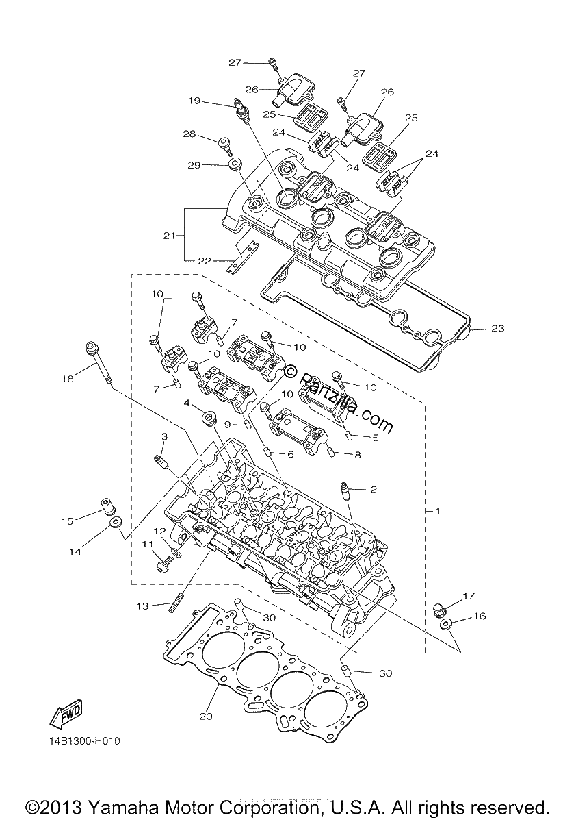 Diagrama de CYLINDER HEAD