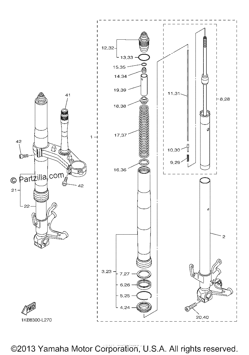 Diagrama de FRONT FORK