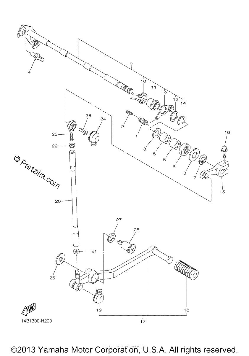 Diagrama de SHIFT SHAFT