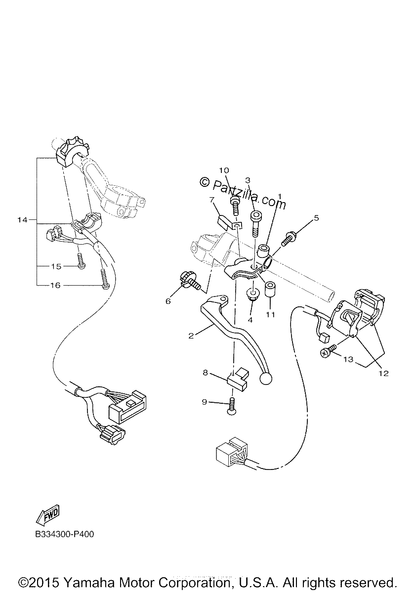 Diagrama de HANDLE SWITCH LEVER