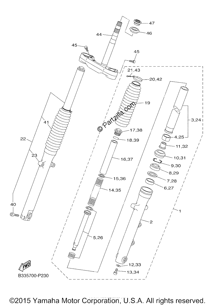 Diagrama de FRONT FORK
