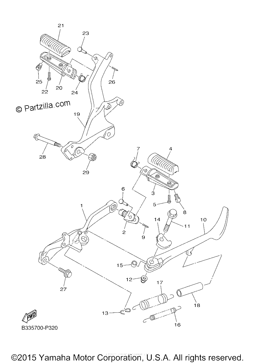 Diagrama de STAND FOOTREST