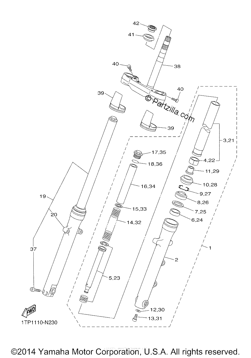 Diagrama de FRONT FORK