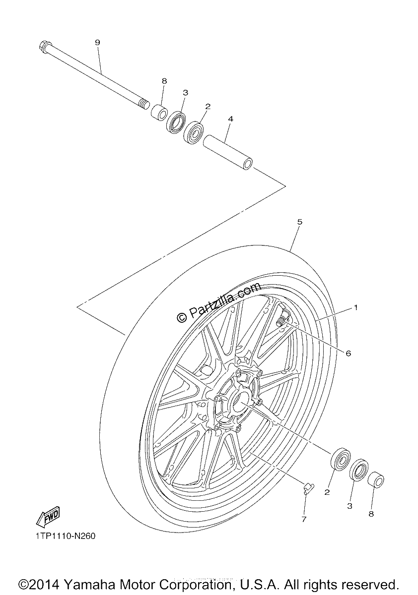 Diagrama de FRONT WHEEL