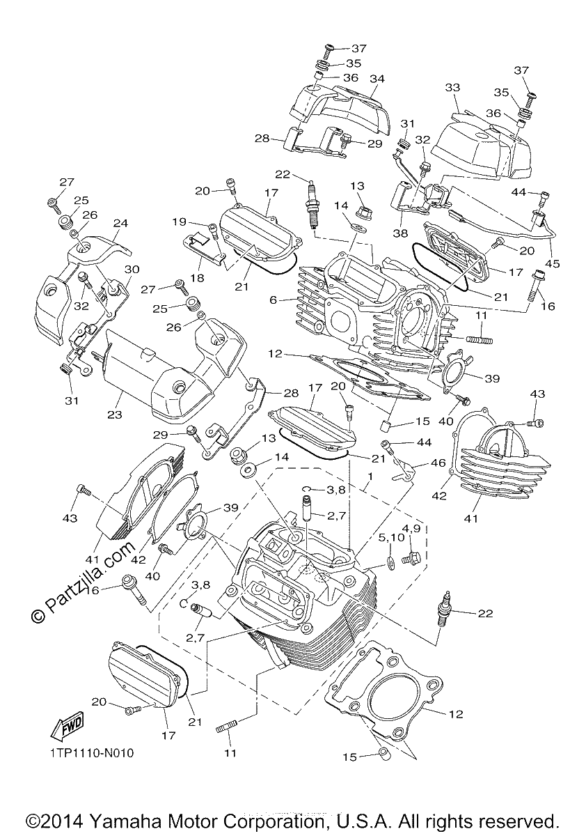 Diagrama de CYLINDER HEAD