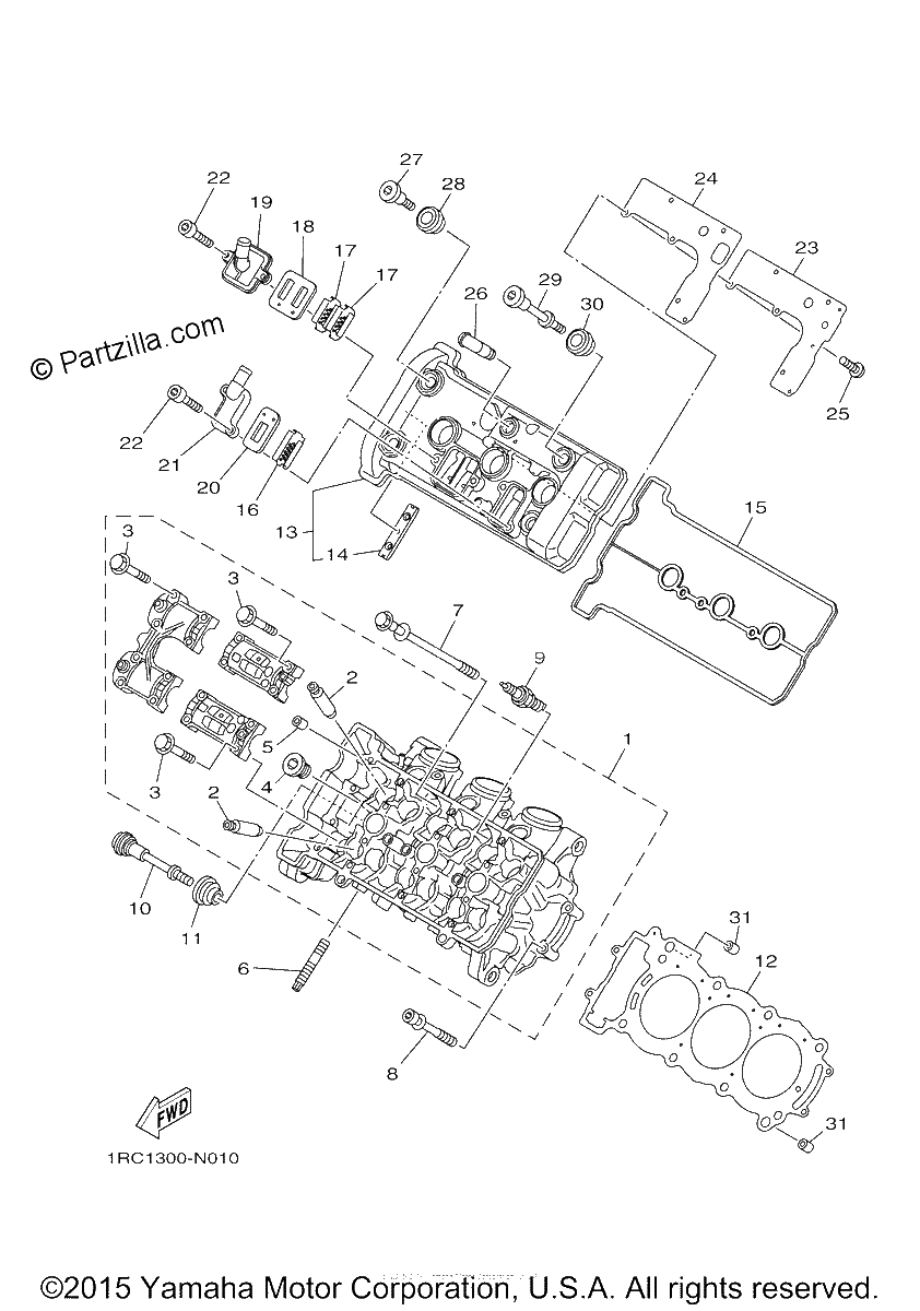 Diagrama de CYLINDER HEAD