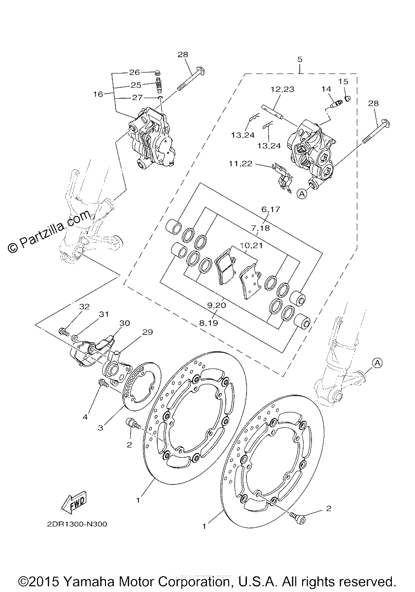 Diagrama de FRONT BRAKE CALIPER