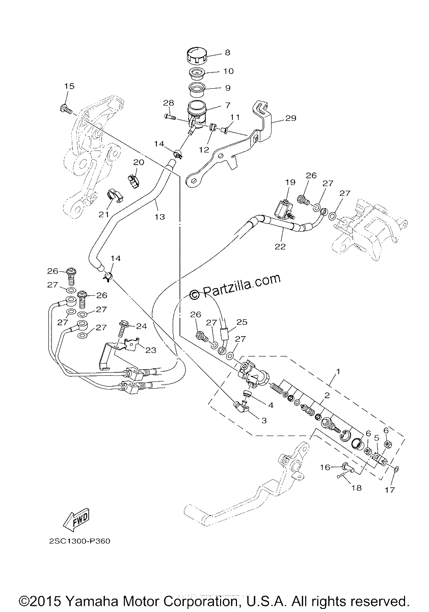 Diagrama de REAR MASTER CYLINDER