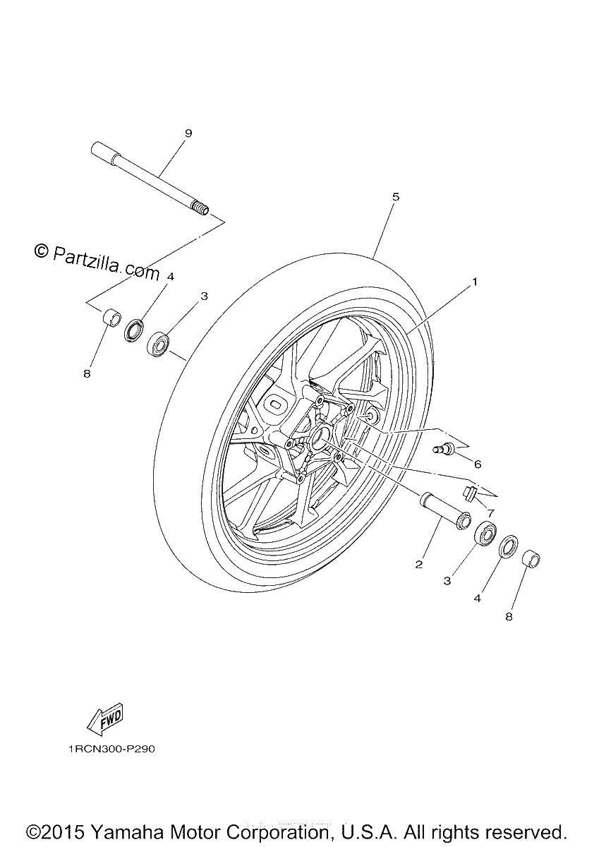 Diagrama de FRONT WHEEL