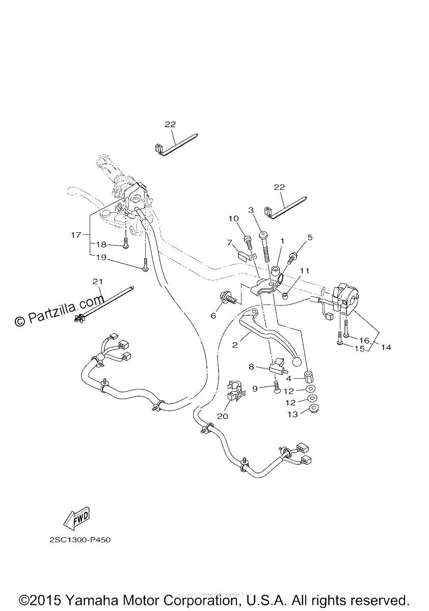 Diagrama de HANDLE SWITCH LEVER