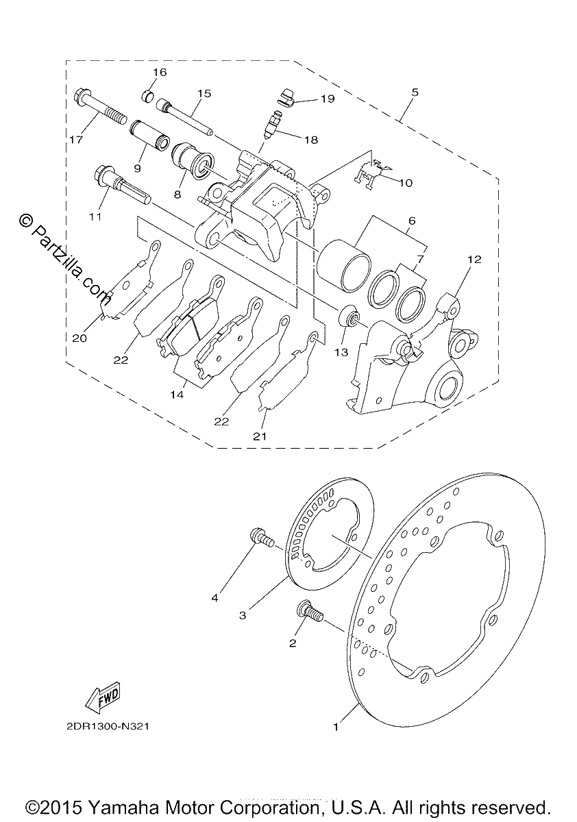 Diagrama de REAR BRAKE CALIPER