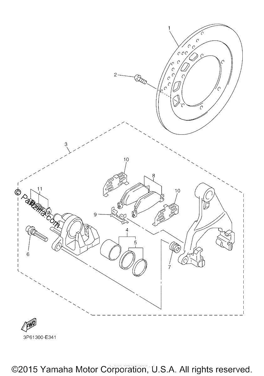 Diagrama de REAR BRAKE CALIPER
