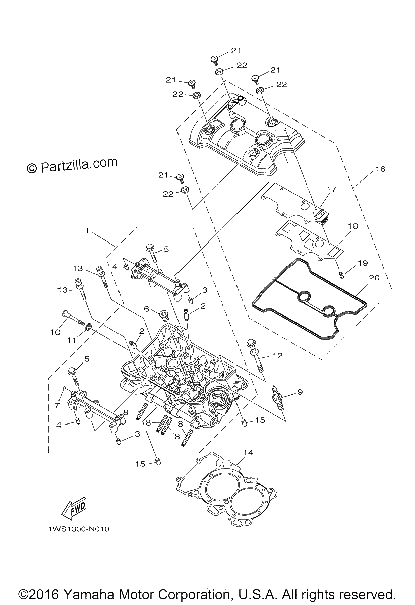 Diagrama de CYLINDER HEAD