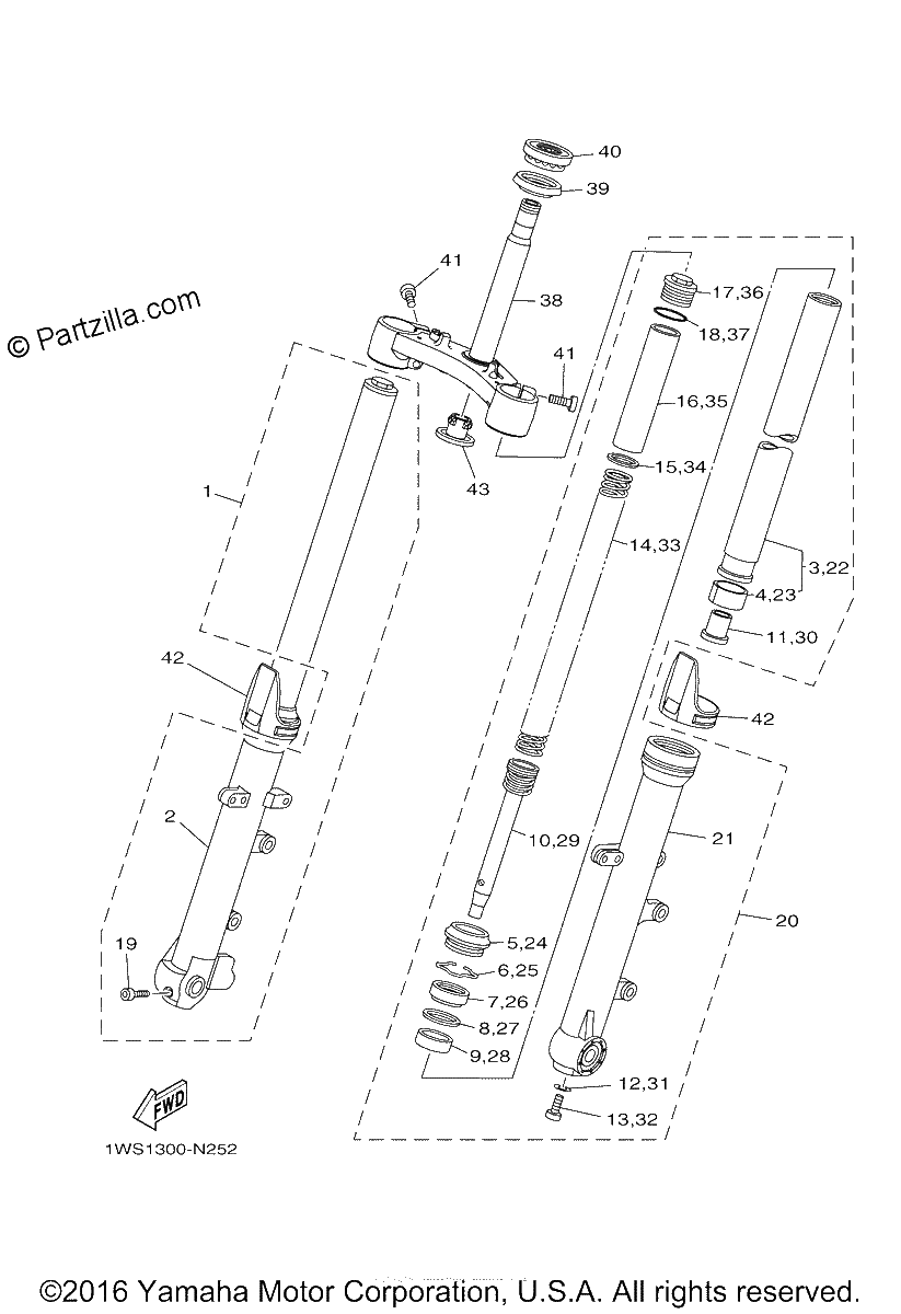 Diagrama de FRONT FORK