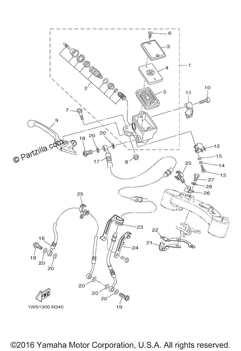 Diagrama de FRONT MASTER CYLINDER