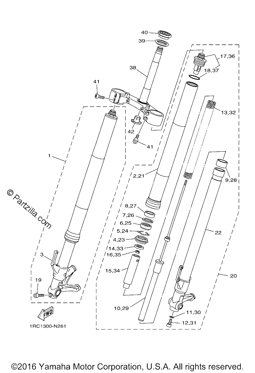 Diagrama de FRONT FORK