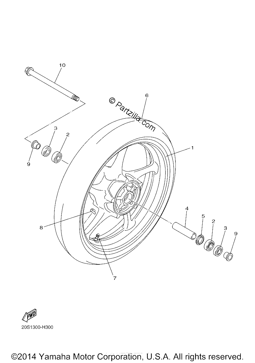 Diagrama de FRONT WHEEL