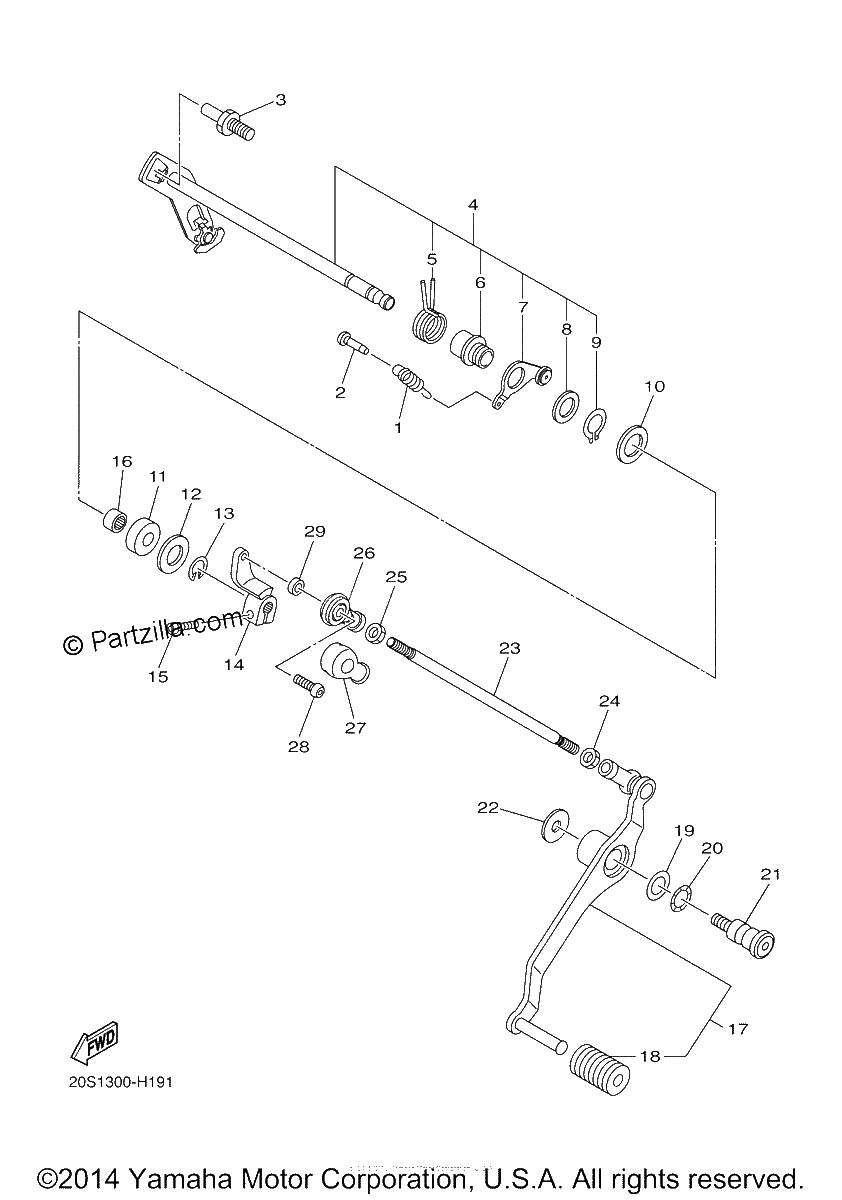 Diagrama de SHIFT SHAFT