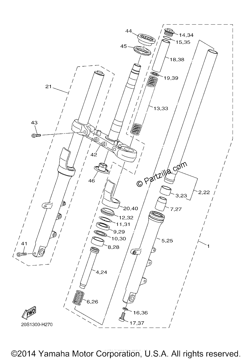 Diagrama de FRONT FORK