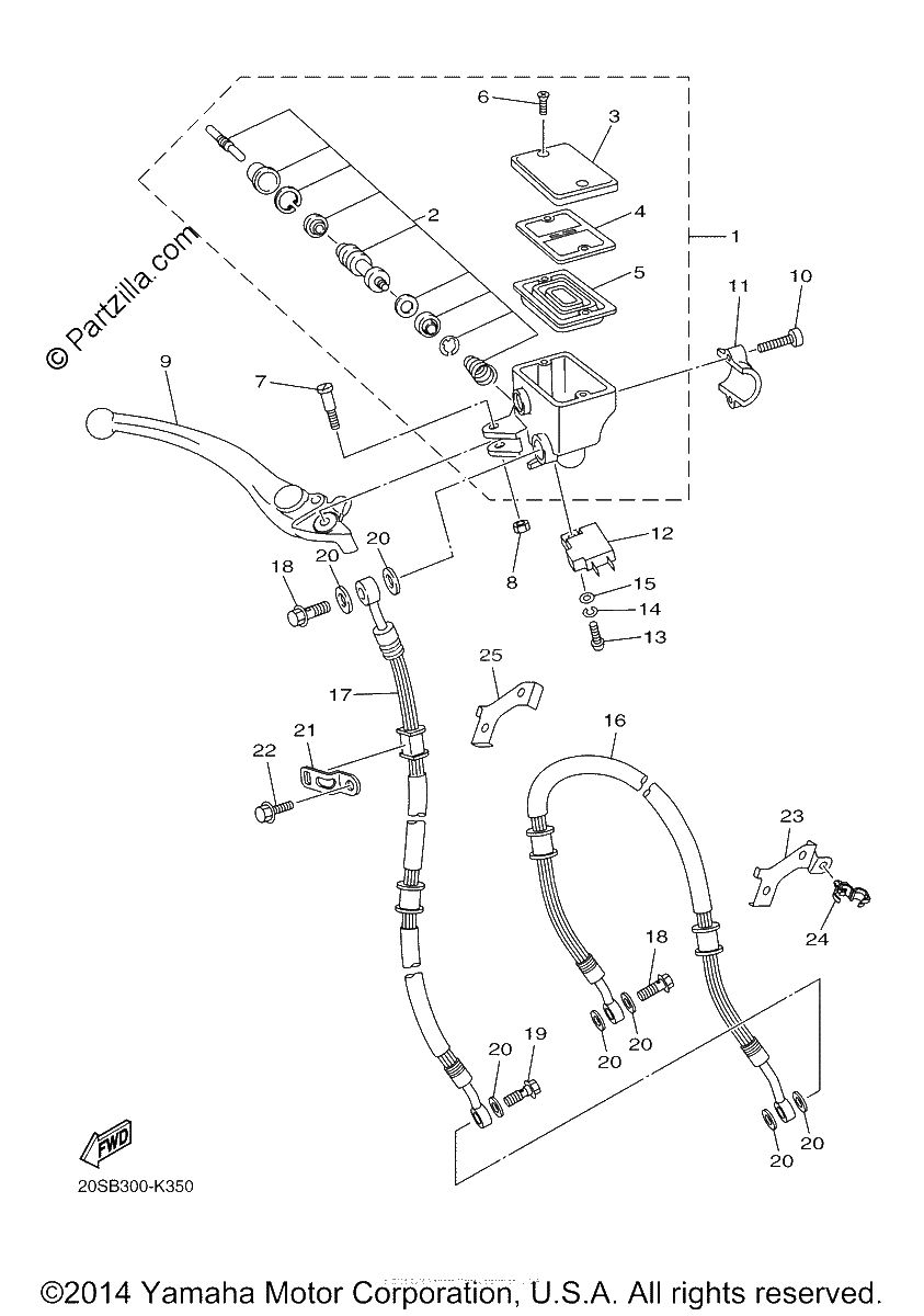 Diagrama de FRONT MASTER CYLINDER