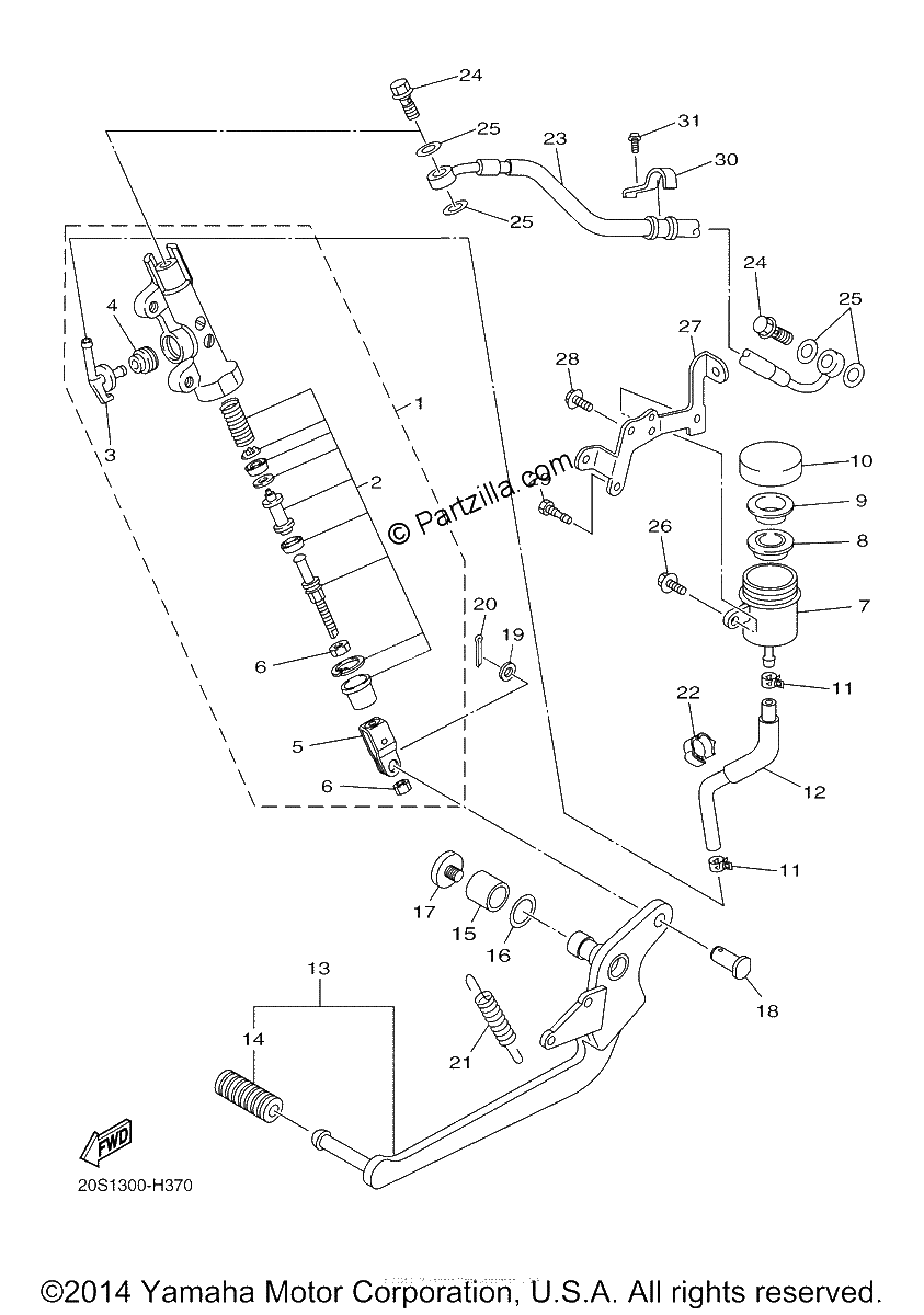 Diagrama de REAR MASTER CYLINDER