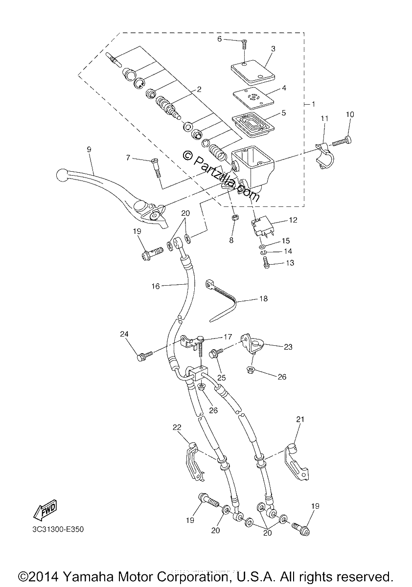 Diagrama de FRONT MASTER CYLINDER