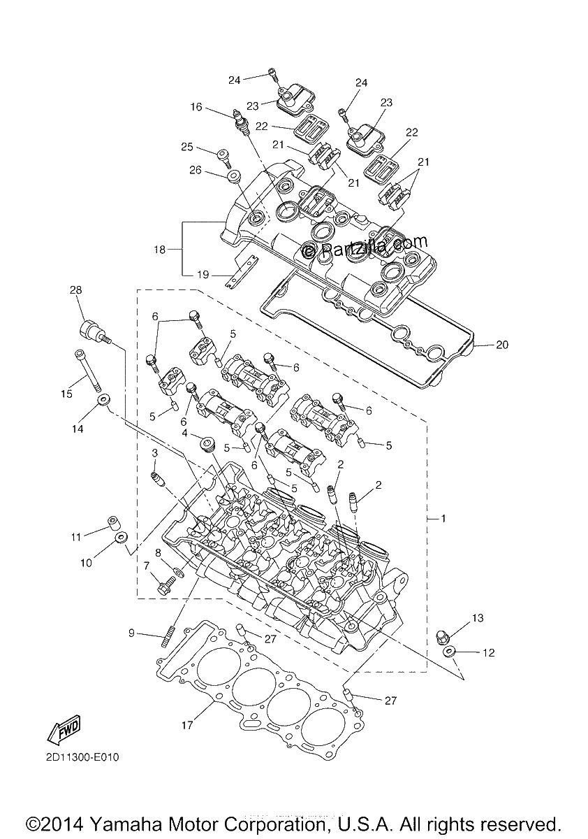 Diagrama de CYLINDER HEAD