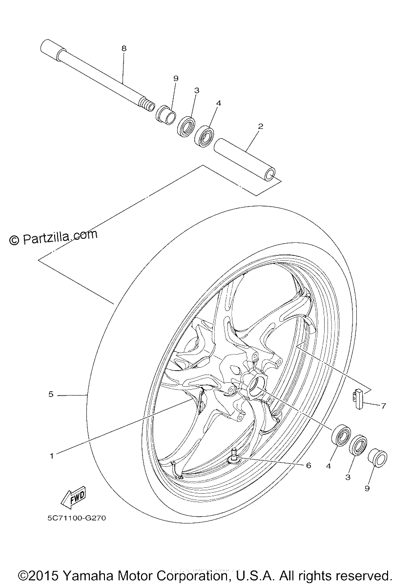 Diagrama de FRONT WHEEL