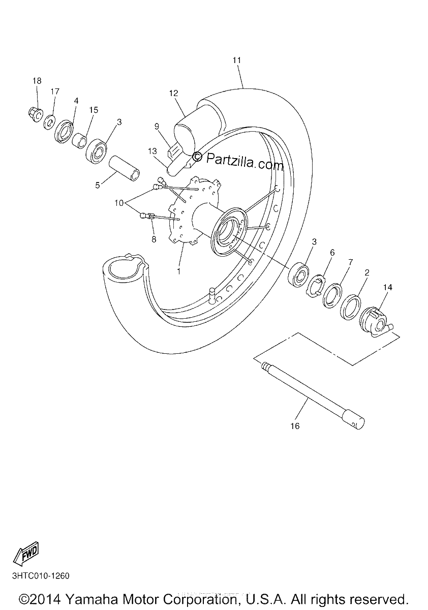 Diagrama de FRONT WHEEL