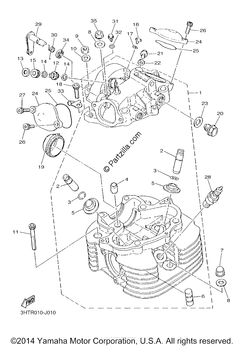 Diagrama de CYLINDER HEAD