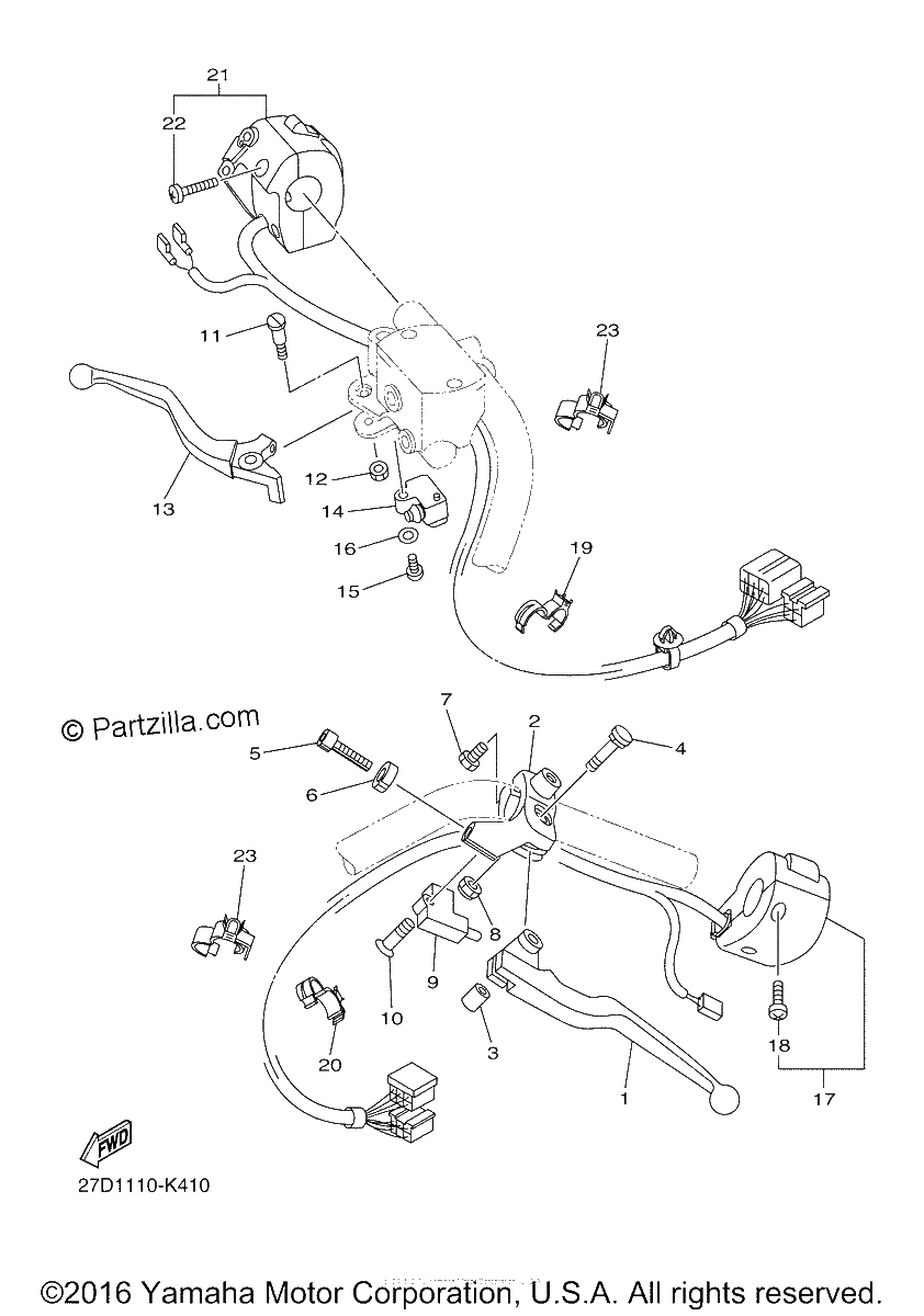 Diagrama de HANDLE SWITCH LEVER