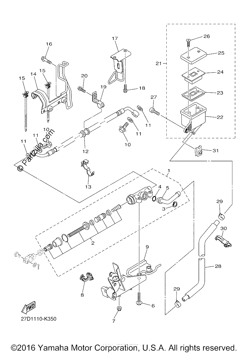 Diagrama de REAR MASTER CYLINDER