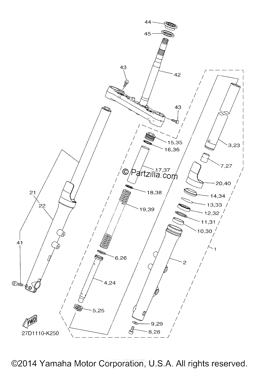 Diagrama de FRONT FORK