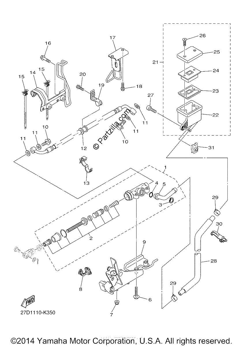 Diagrama de REAR MASTER CYLINDER
