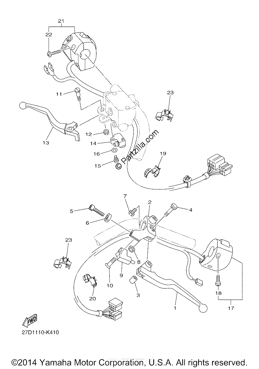 Diagrama de HANDLE SWITCH LEVER