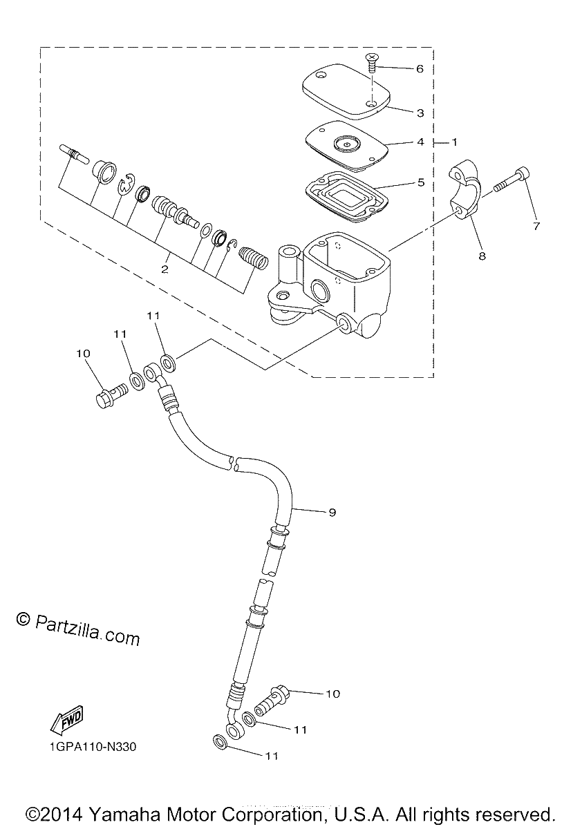 Diagrama de FRONT MASTER CYLINDER