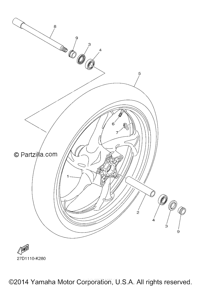 Diagrama de FRONT WHEEL