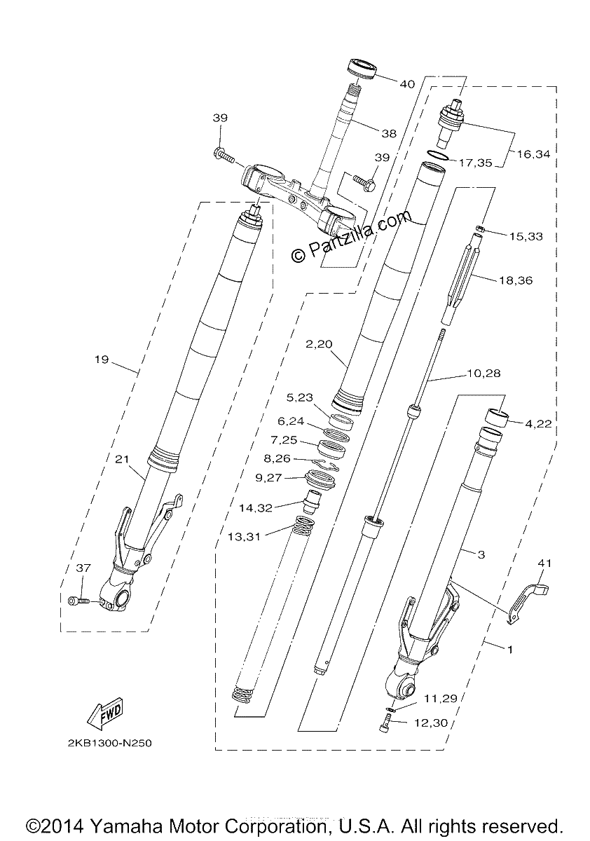 Diagrama de FRONT FORK