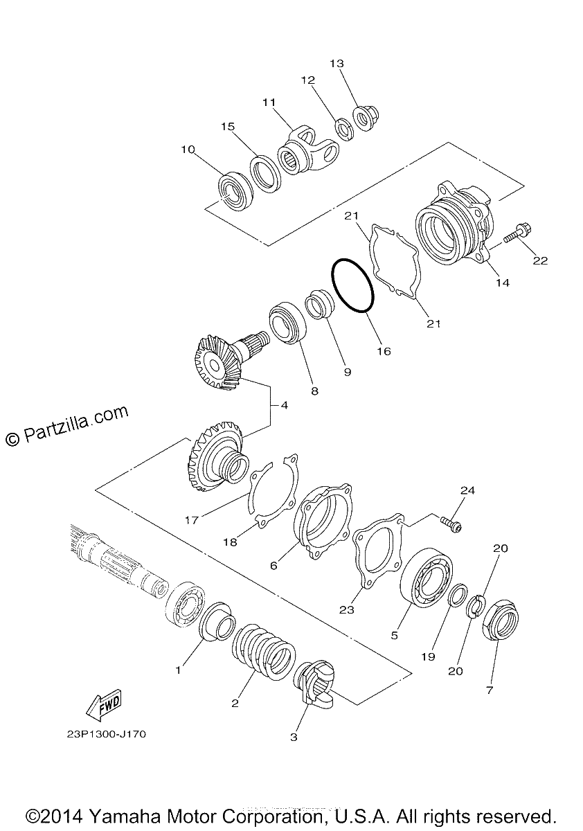 Diagrama de MIDDLE DRIVE GEAR